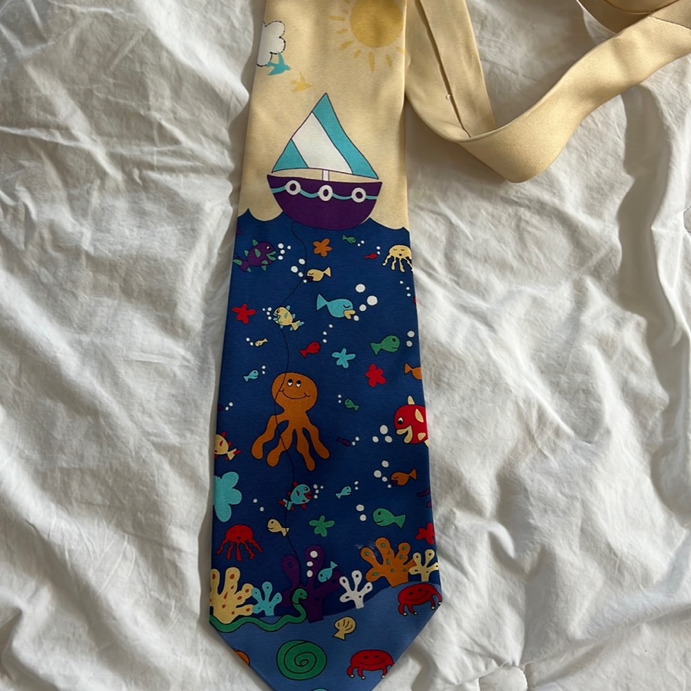 Save The Children Collection underwater scene Tie Pre Owned